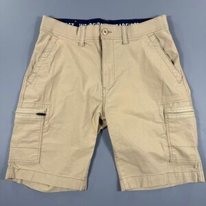 WEARFIRST Men's 34 Khaki Cargo Shorts Zip Pockets Outdoor Casual Wear